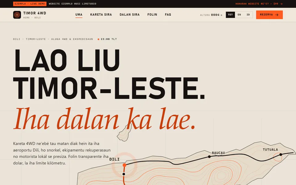 Home page of Timor 4WD Hire